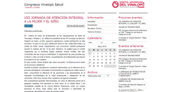 Desktop Screenshot of congresosvinaloposalud.com